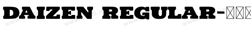 Daizen Regular字体转换